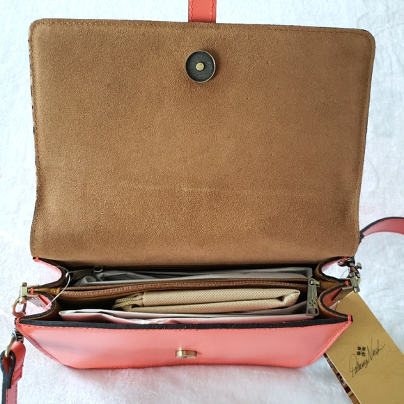 PATRICIA NASH Maribel Coral Leather Crossbody Handbag--NWT - Picture 10 of 14